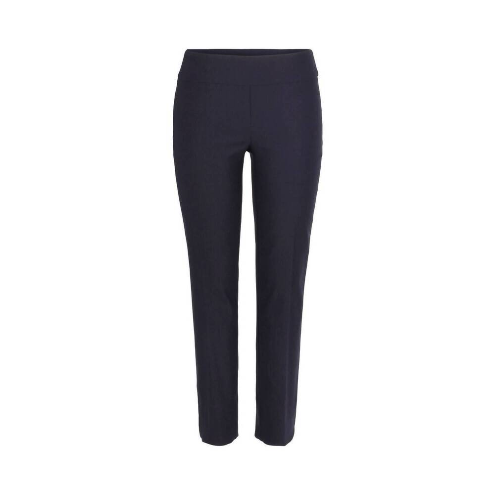 NEW UP! women's ankle petal slit pants in navy